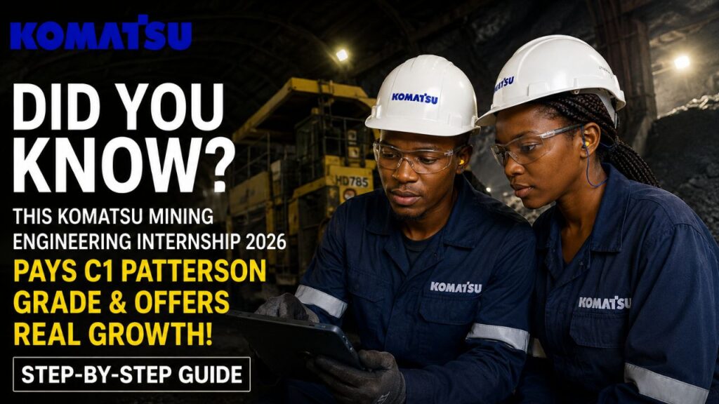 Komatsu Mining Engineering Internship